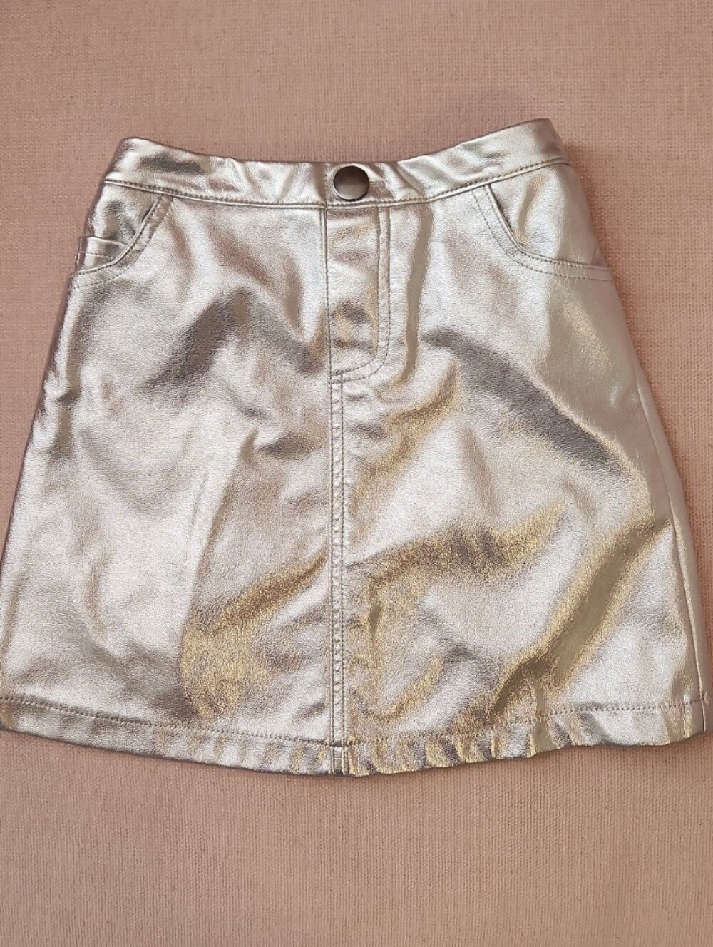 Next 4 Years Ot 4t Metallic Silver  A-Line Mini Skirt